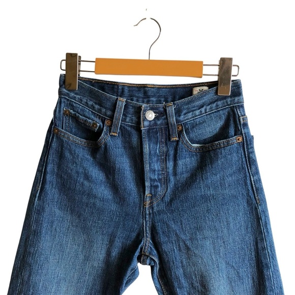 Levi’s RARE 501 Jeans by White Oak Cone Denim Size 24 Frayed Hem Limited Edition - Picture 7 of 16